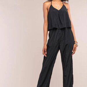 Sugar+Lips Tank Black Jumpsuit size L
